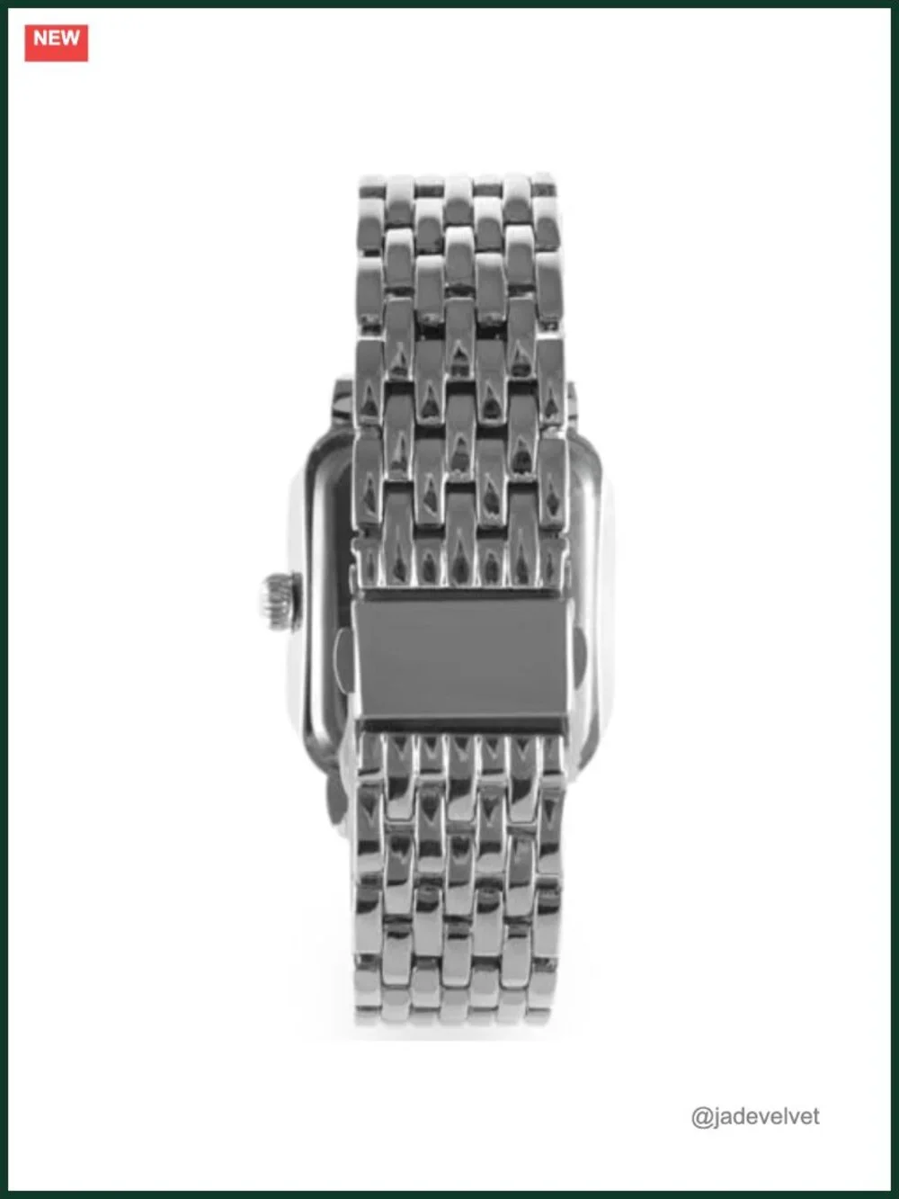 Crystal Bezel Rectangle Roman Numeral Mother of Pearl Dial Bracelet Watch